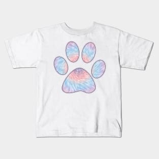 Patel color dog paw pattern Kids T-Shirt